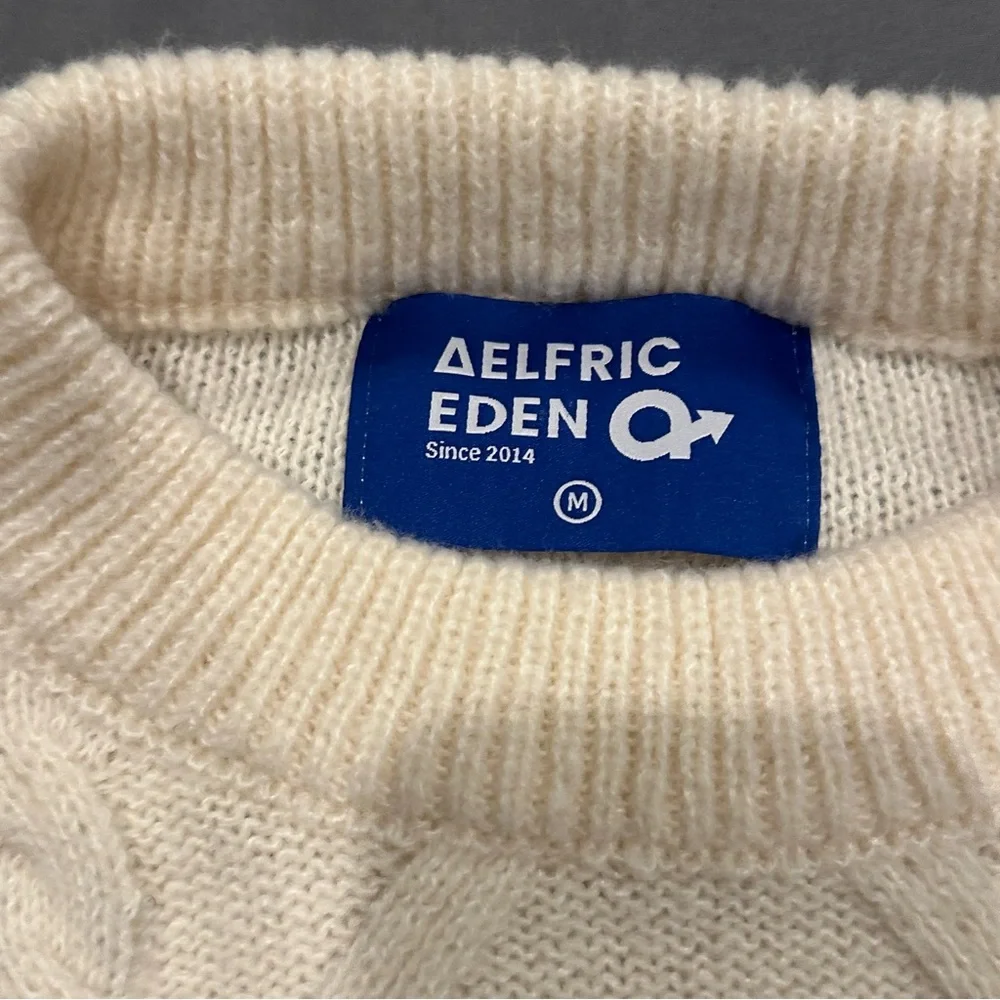 Aelfric Eden Cream Cable-Knit Sweater –‎ Size M